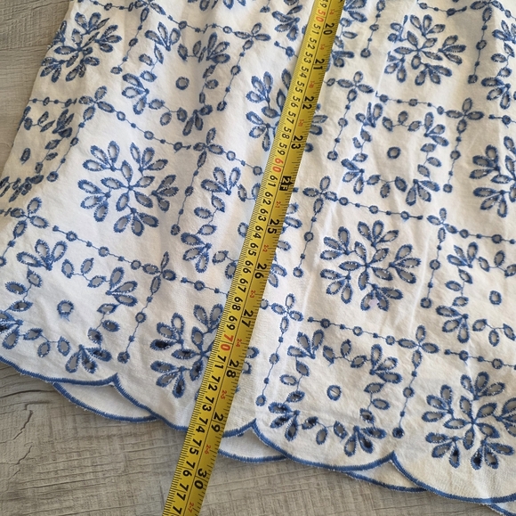 Talbots Midi Geo Eyelet Midi Skirt Sz 10 Nwot - Picture 7 of 9